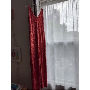 BCBGMaxAzria sequined floor-length dress